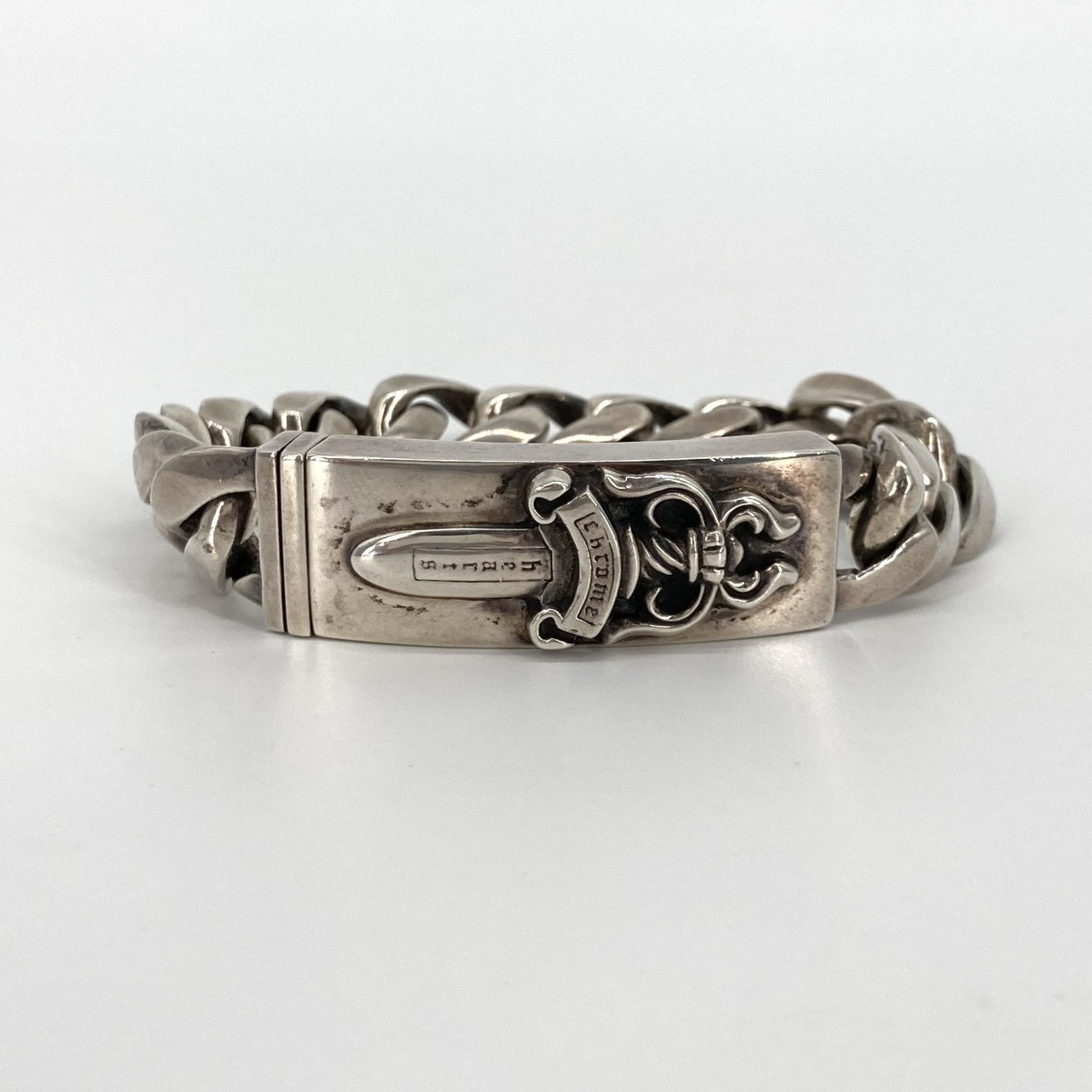 CHROME HEARTS(クロムハーツ) 13LINK ID DAGGER ダガーIDクラシック Sv925 ブレスレット 118.3g シルバー