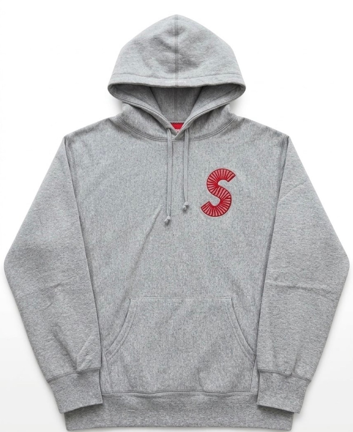 Supreme S Logo Hooded Sweatshirt "Heather Grey" (20FW)