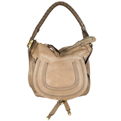 Chloe クロエ マーシー ハンドバッグ レザー ベージュ レディース【中古】