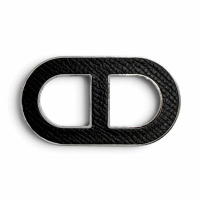 美品 エルメス ブローチ シェーヌダンクル ブローチ ブラック レディース