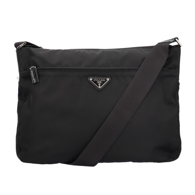 プラダ ショルダーバッグ ナイロン ブラック ユニセックス PRADA 中古