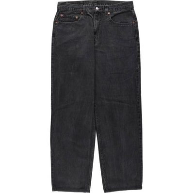 古着 00年代 リーバイス Levi's 550 RELAXED FIT ブラックデニム テーパードデニムパンツ メンズw34相当/eaa663192