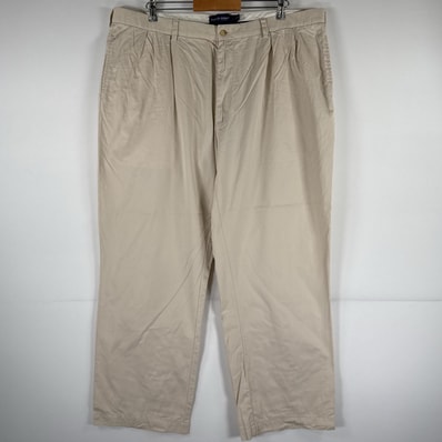 古着 ラルフローレン RALPH LAUREN チノパンツ ポロチノ ワンポイント スラックス 大きいサイズ ゴルフ w42 L32 ベージュ メンズ