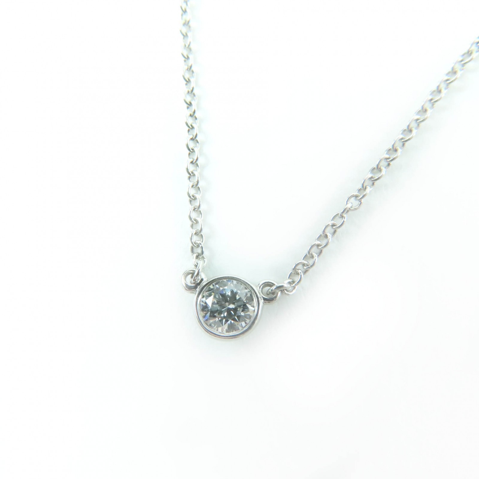 美品 ティファニー ダイヤモンド バイ ザ ヤード シングル ペンダント