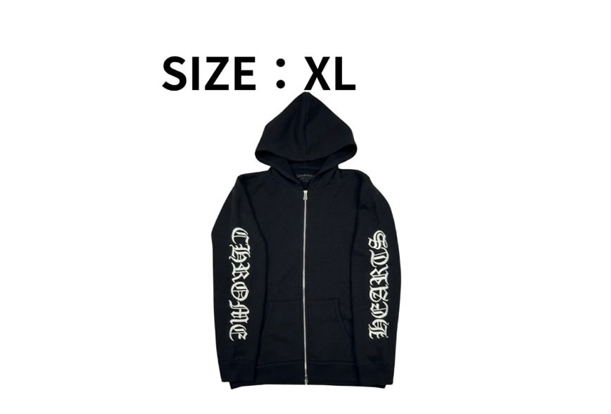CHROME HEARTS Y NOT Arm Logo Cashmere Knit Zip Up Hoodie Size L クロムハーツワイノット アームロゴ カシミヤ ジップアップフーディジップアップパーカーニットパーカー ロゴ刺繍ダガージップ 