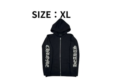 CHROME HEARTS Y NOT Arm Logo Cashmere Knit Zip Up Hoodie Size L クロムハーツワイノット アームロゴ カシミヤ ジップアップフーディジップアップパーカーニットパーカー ロゴ刺繍ダガージップ