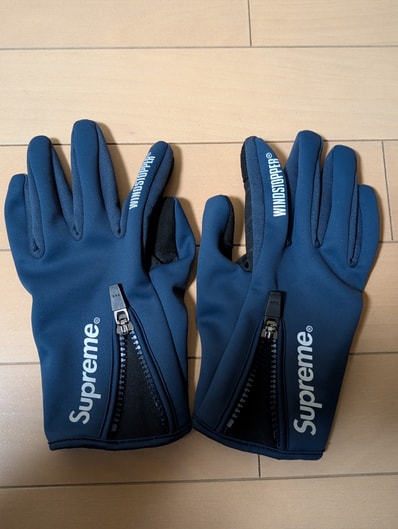 Supreme WINDSTOPPER Zip Gloves "Navy"
