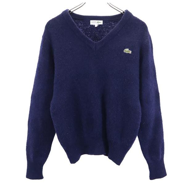 LACOSTE 長袖 Vネック ウールブレンド セーター