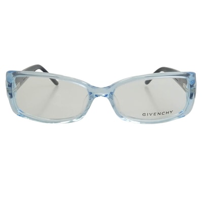 GIVENCHY ジバンシィ VGV 704 クリアフレーム サイドロゴ刻印 メガネ 眼鏡 フレーム:ブルー系 レンズ:クリア【中古】