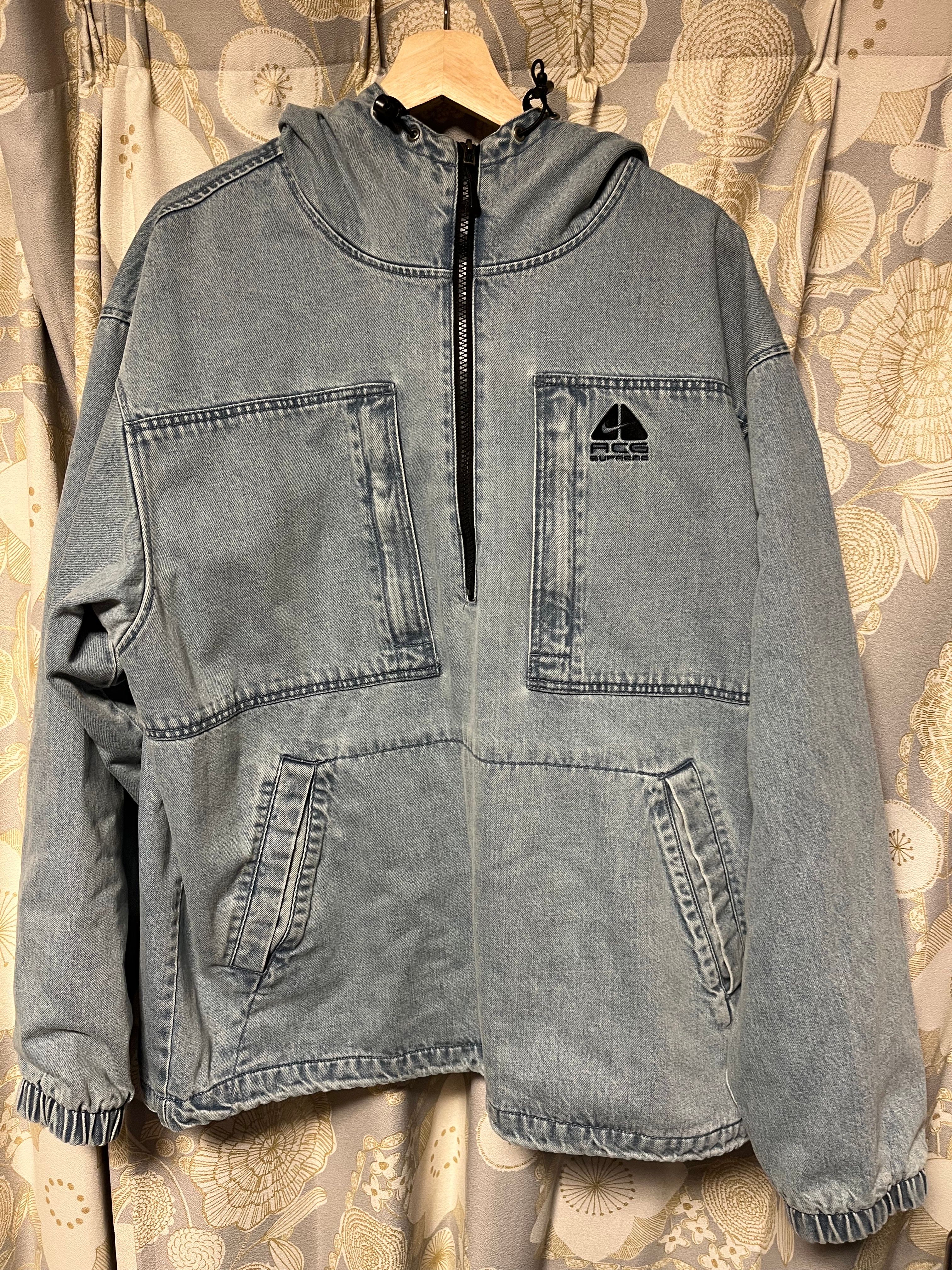 シュプリーム ナイキ ACG デニム プルオーバー "ウォッシュド ブルー"