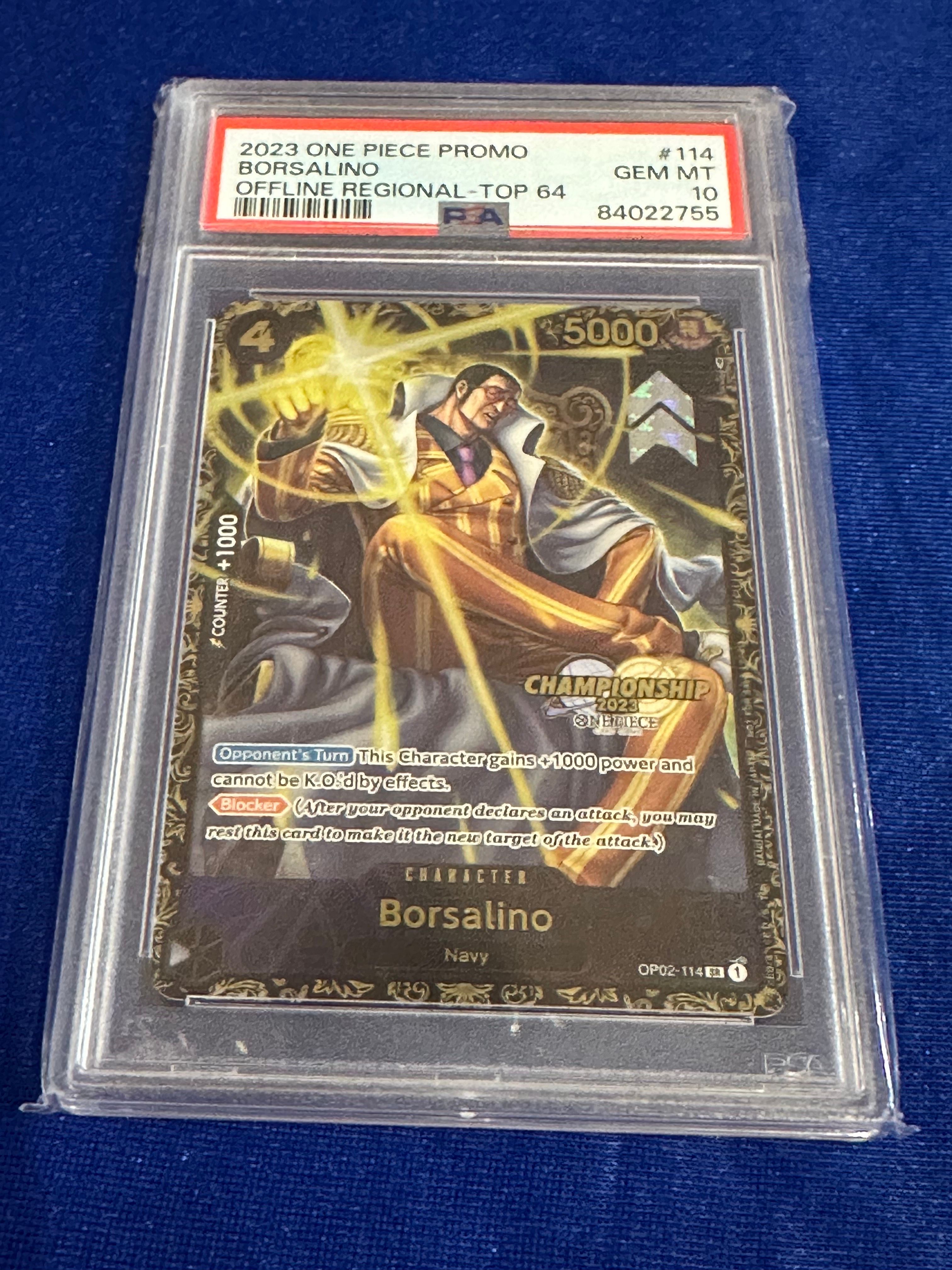 ボルサリーノ SR-P [OP02-114]【英語版】(プロモーションカード「チャンピオンシップ 2023 記念品」)