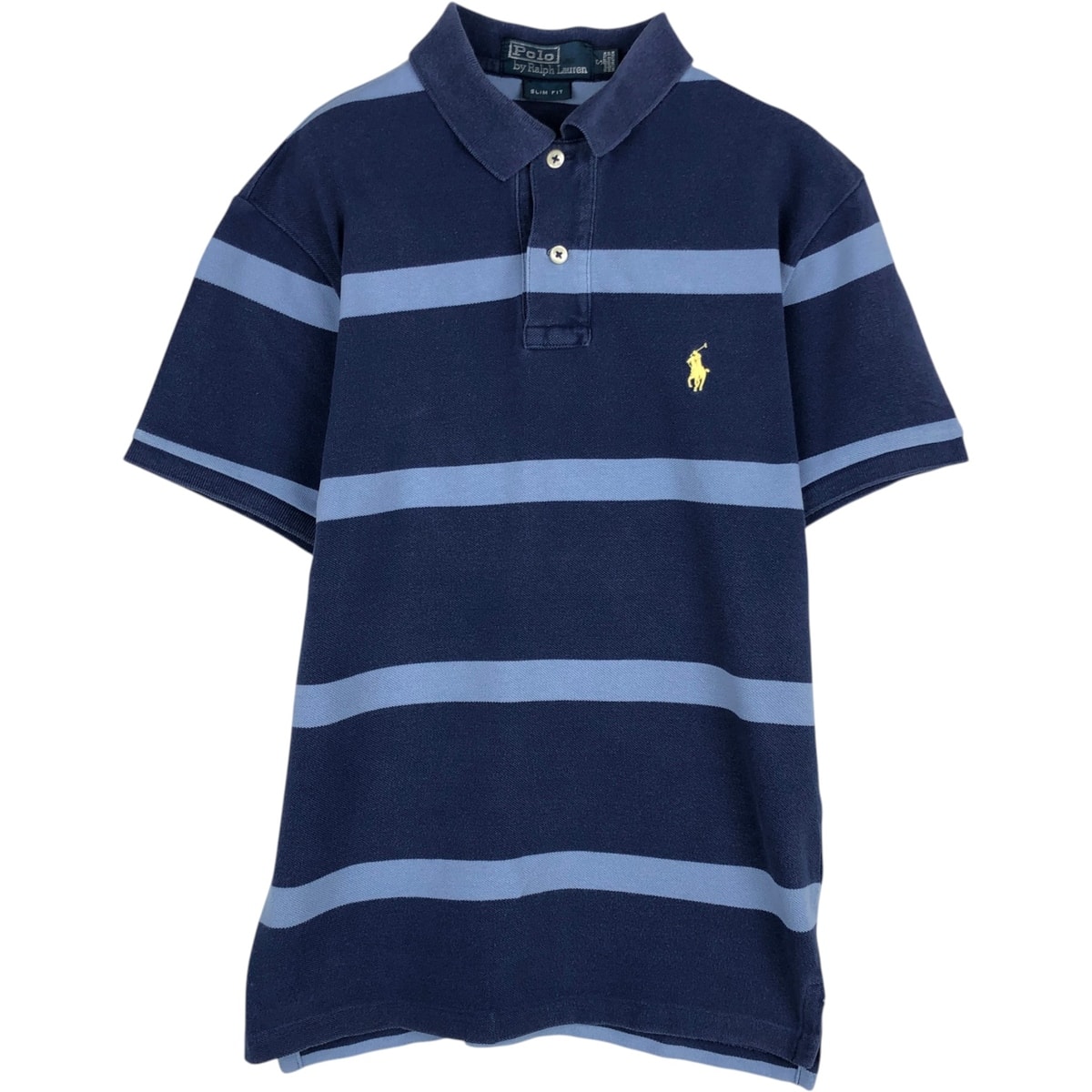 古着 ラルフローレン Ralph Lauren POLO by Ralph Lauren SLIM FIT 半袖 ボーダー ポロシャツ メンズS相当/eaa635107