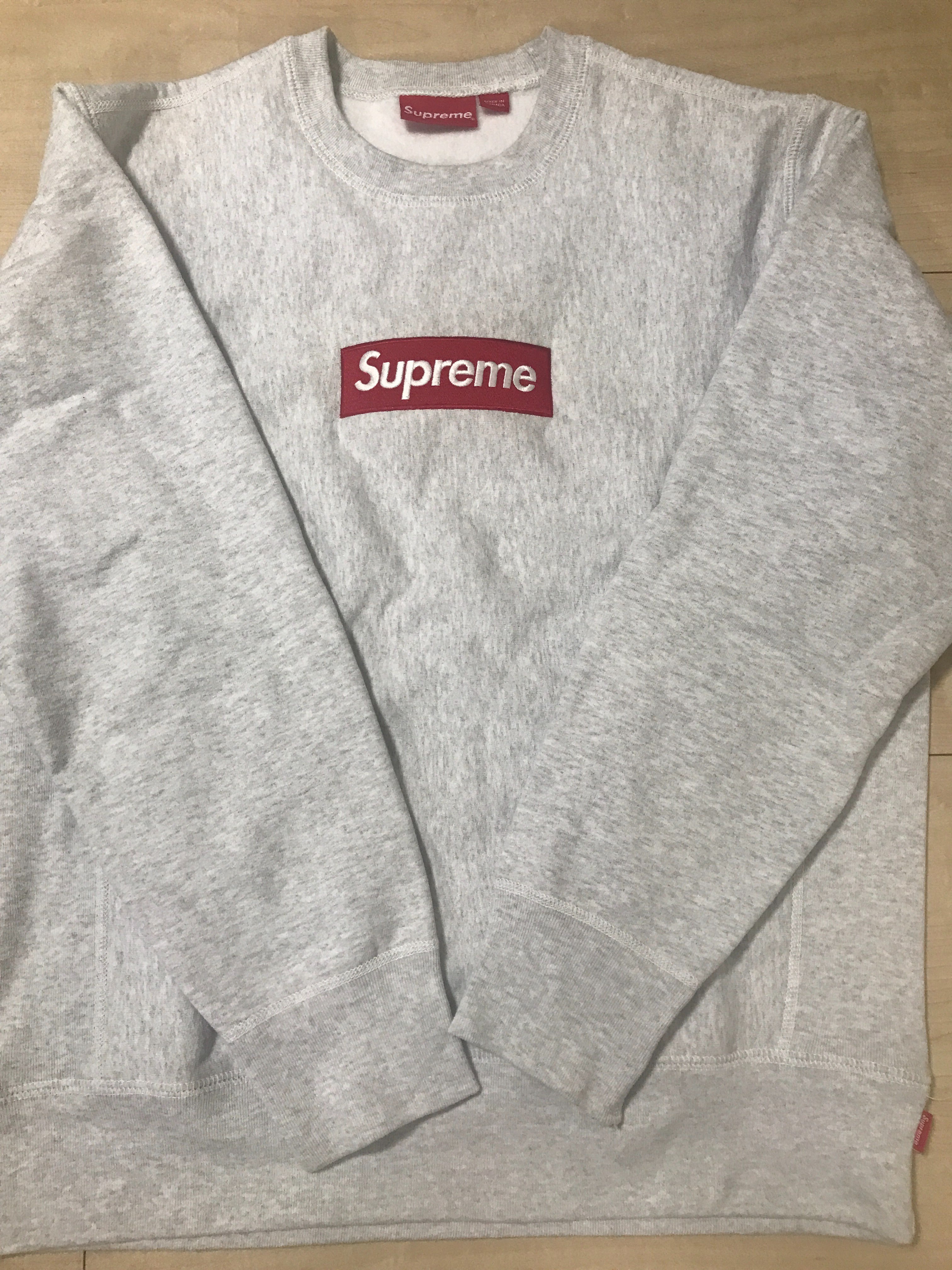Supreme Box Logo Crewneck Sweatshirt "Ash Grey" (18FW)
