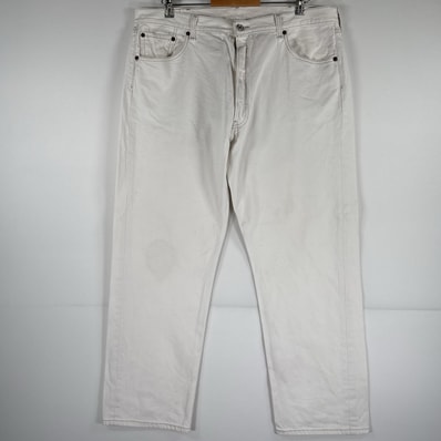 古着 リーバイス Levi's デニムパンツ 501 ジーパン ストレート 大きいサイズ ボタンフライ ビッグ カラーパンツ w42 L32 ホワイト メンズ