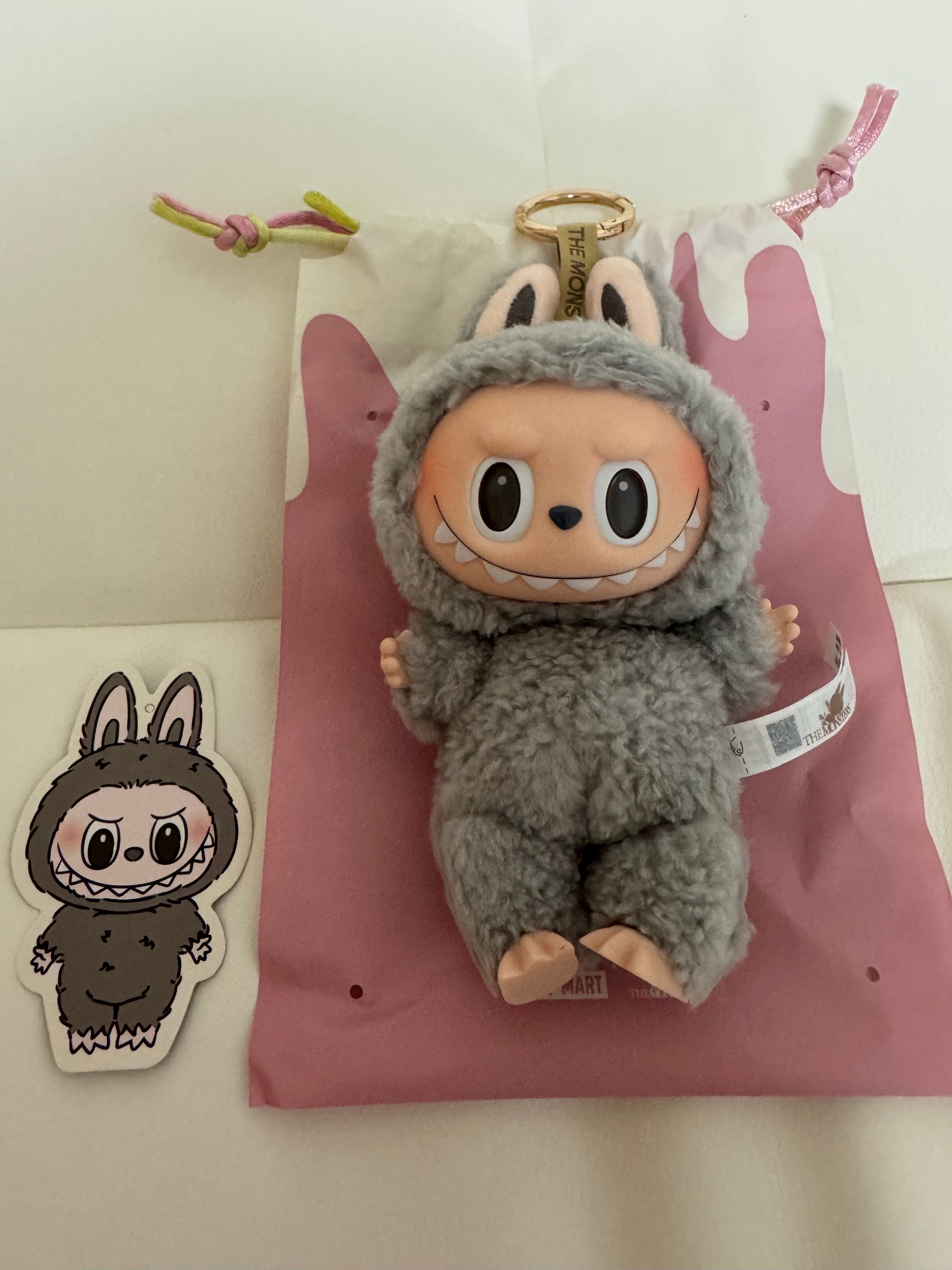 POP MART THE MONSTERS (LABUBU) Exciting Macaron Plush Series SESAME BEAN