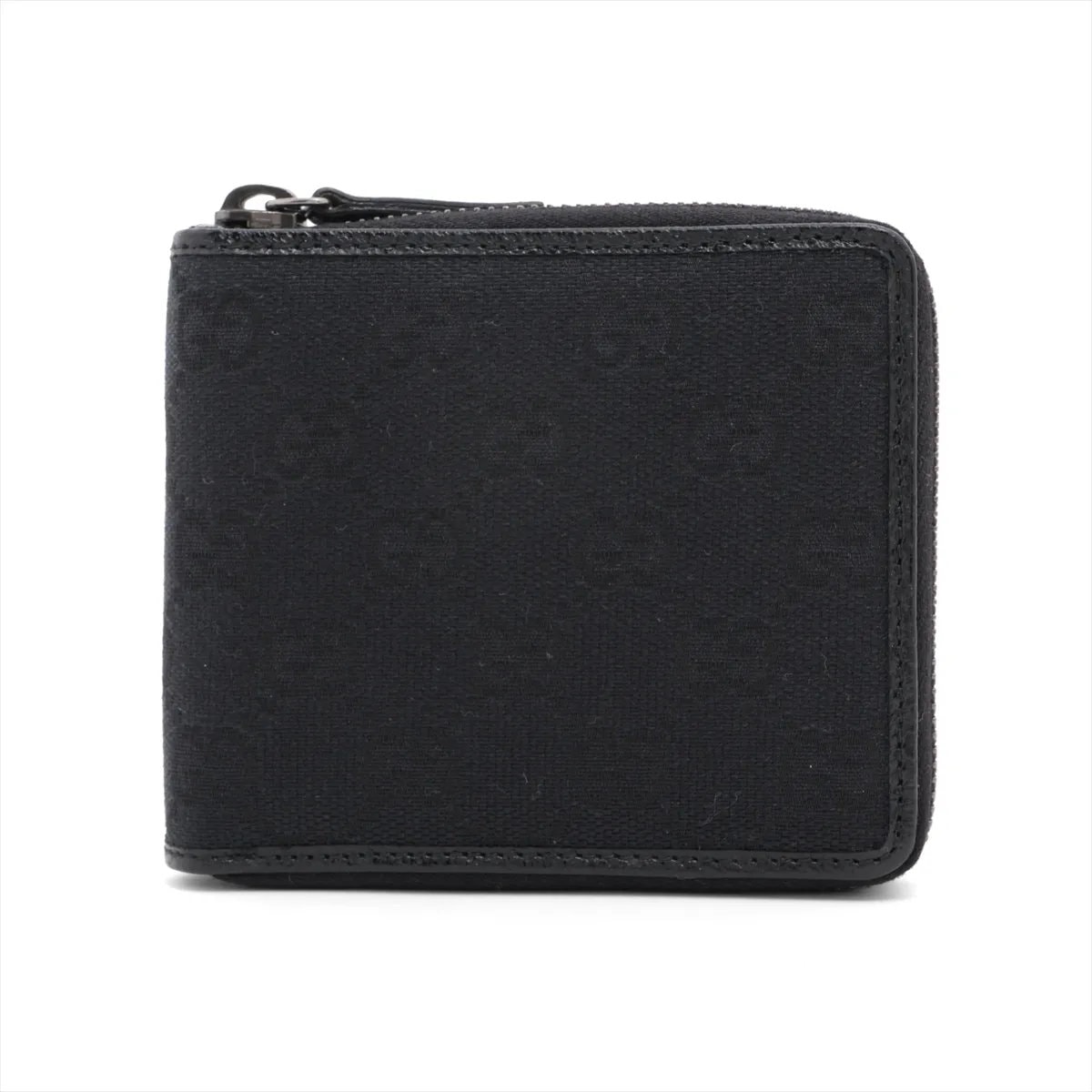■美品 グッチ141850 二つ折り 財布 レザー×キャンバス