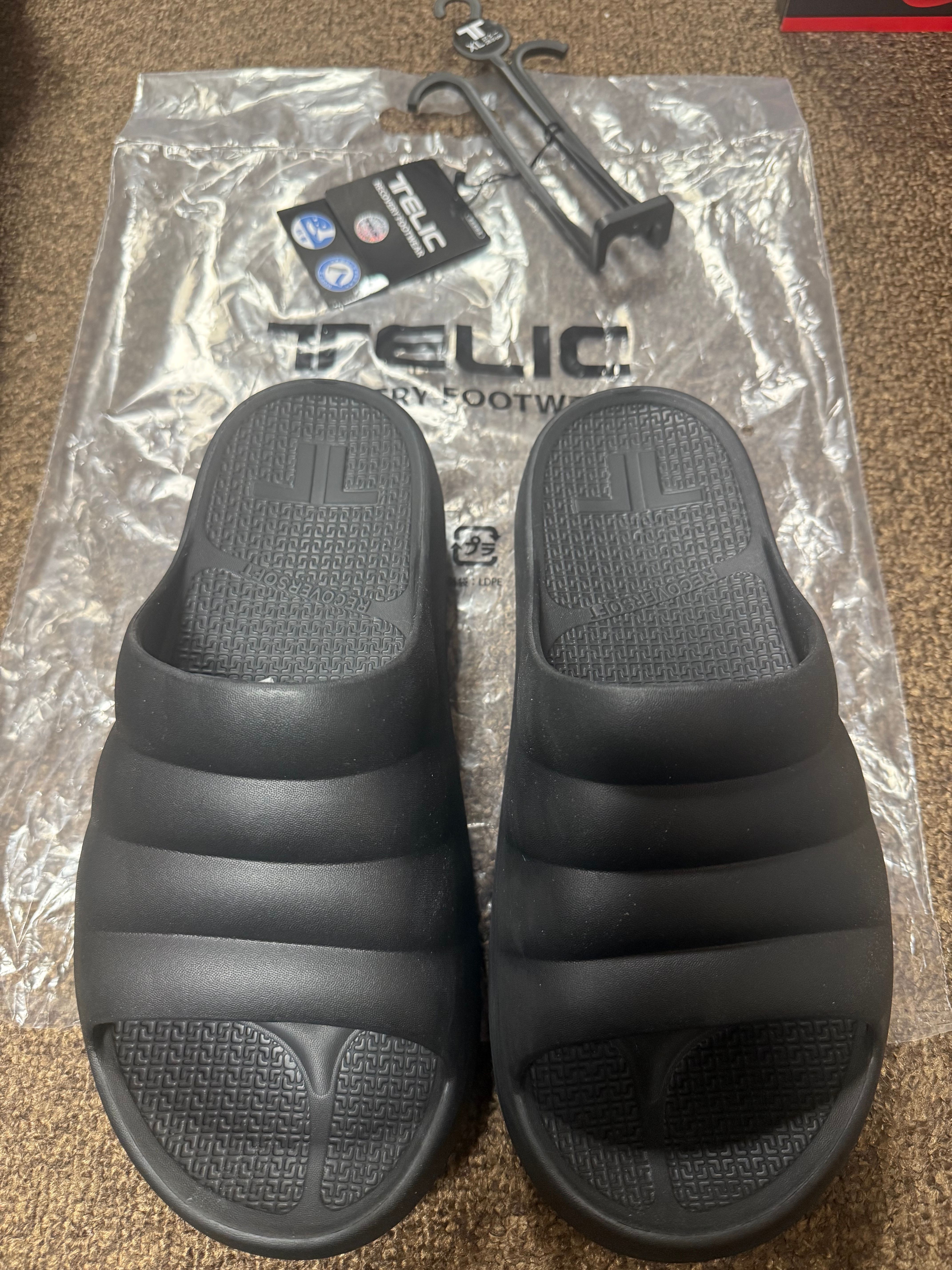テリック サンダル telic w-cloud XL 27.5cm-28.0cm TELIC ブラック 黒 BLACK スライドサンダル スライド 