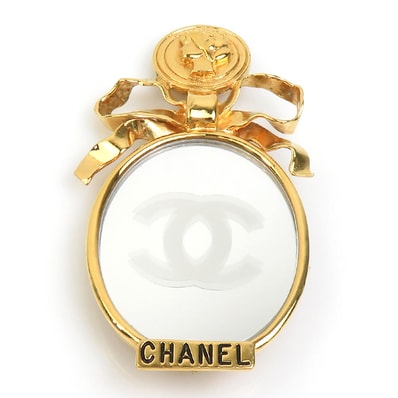 シャネル CHANEL ブローチ ココマーク ミラー メタル ゴールド レディース【中古】 e60840a