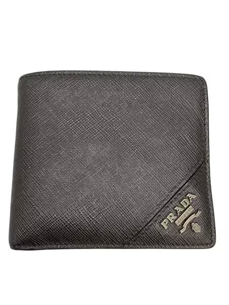 PRADA Saffiano Leather Wallet with Coin Purse "Black"