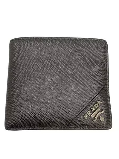 PRADA Saffiano Leather Wallet with Coin Purse "Black"