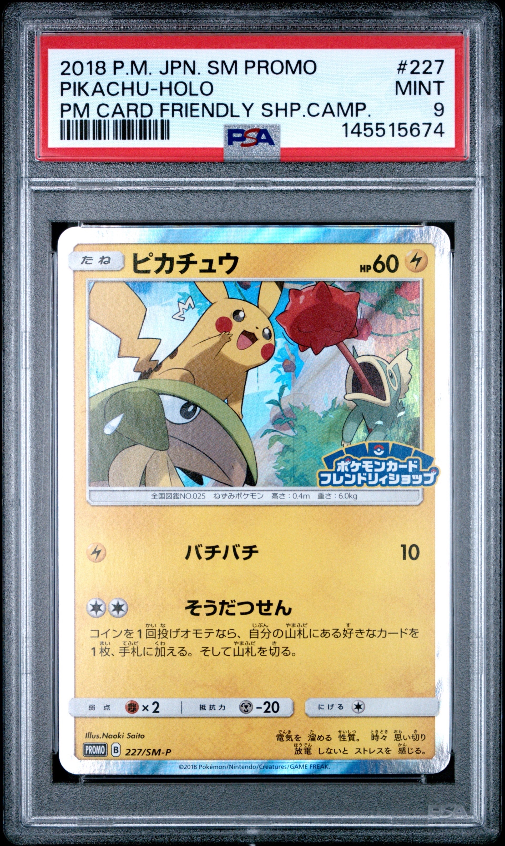 PSA10】ピカチュウ P [SM-P 227](プロモーションカード「ポケモン