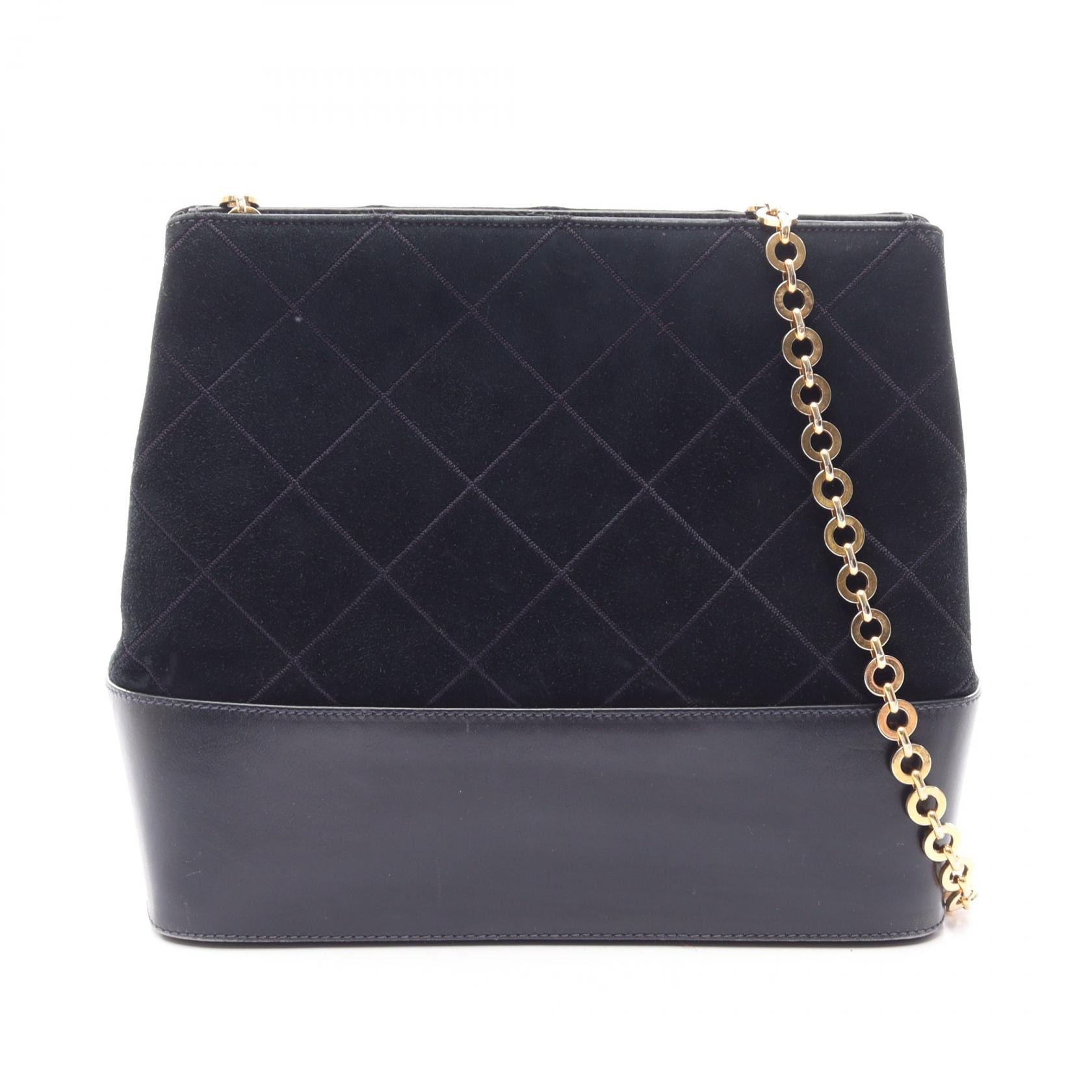 サルヴァトーレフェラガモ Salvatore Ferragamo ショルダーバッグ バッグ レザー スウエード レディース ブラック系 【中古】