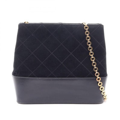 サルヴァトーレフェラガモ Salvatore Ferragamo ショルダーバッグ バッグ レザー スウエード レディース ブラック系 【中古】