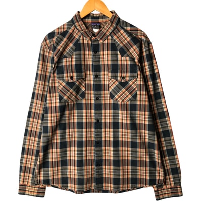 古着 パタゴニア Patagonia ORGANIC COTTON オーガニックコットン 長袖 コットンチェックシャツ メンズL相当/eaa570044