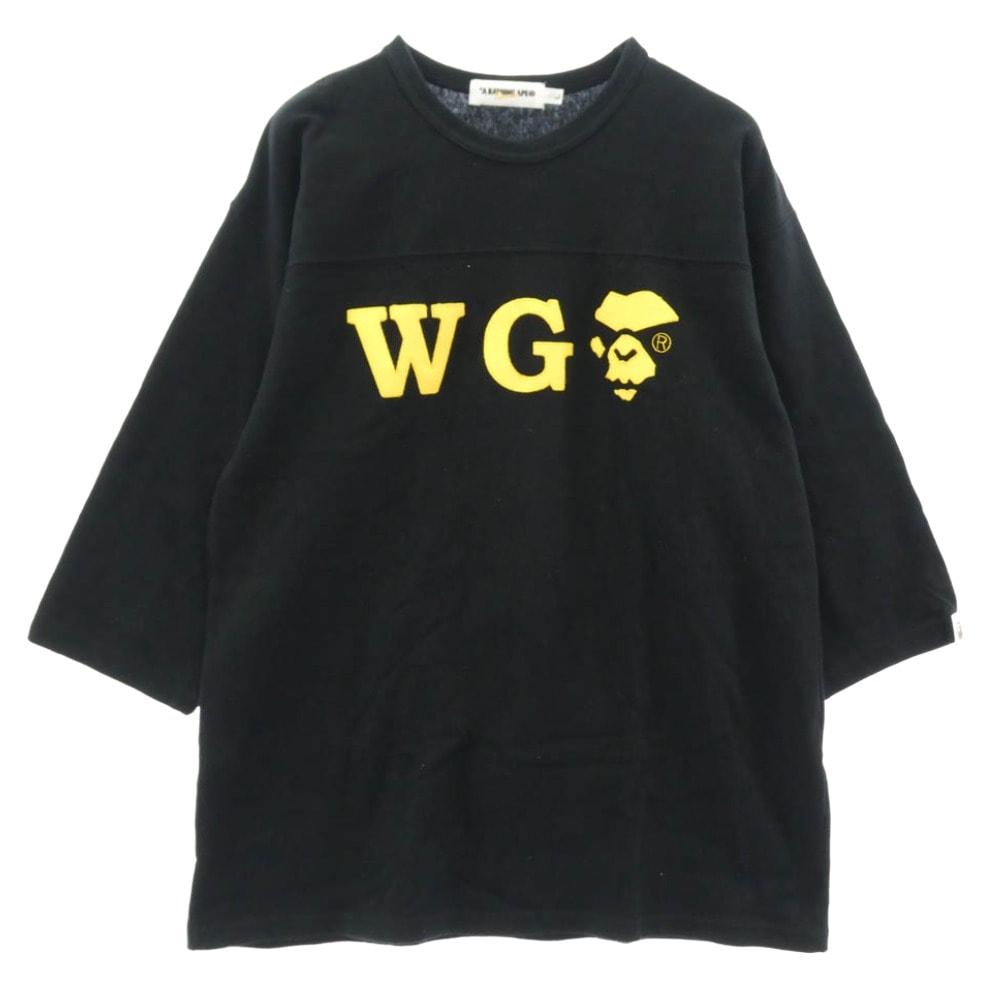 A BATHING APE アベイシングエイプ スウェット WG フェイス フットボール ブラック系 L【中古】