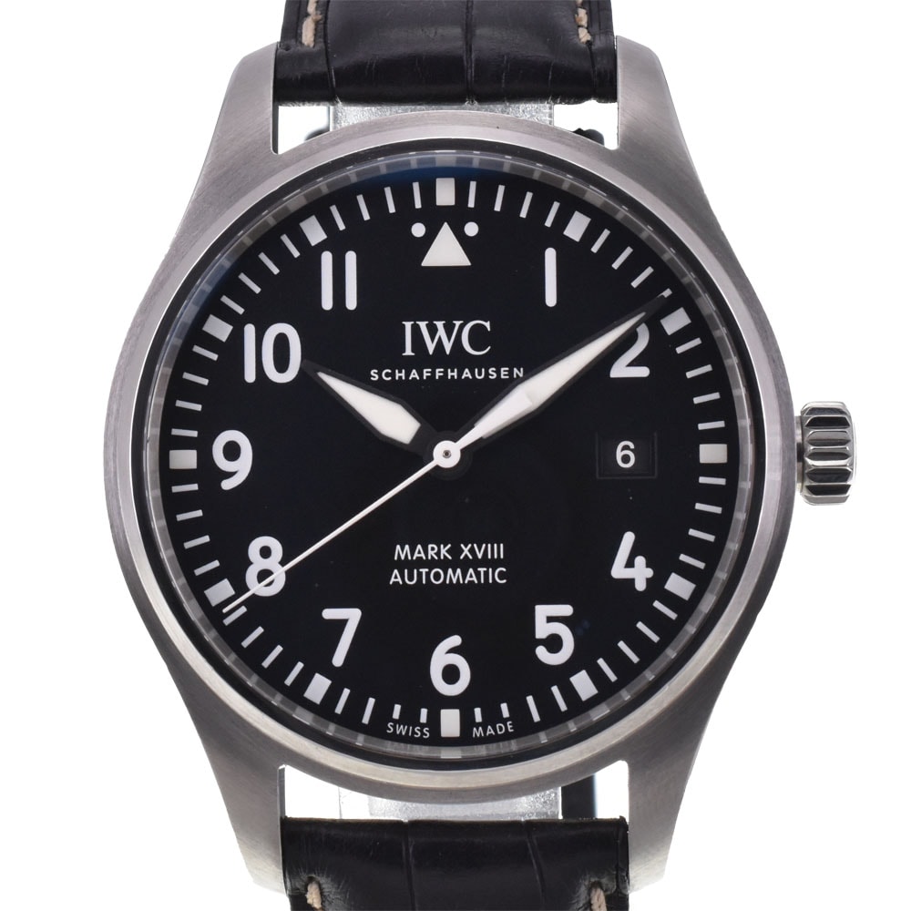 値下 IWC IWC SCHAFFHAUSEN IW327001 パイロットウォッチ マークXVIII デイト 自動巻き メンズ 美品 保証書付き E#144077