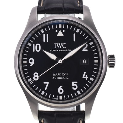 値下 IWC IWC SCHAFFHAUSEN IW327001 パイロットウォッチ マークXVIII デイト 自動巻き メンズ 美品 保証書付き E#144077