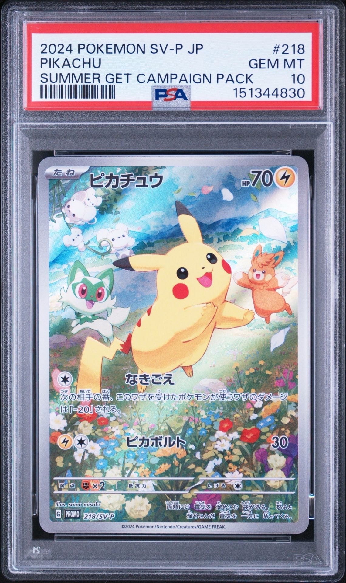 ピカチュウ P [SV-P 218](プロモカードパック「ポケカの夏がキタ