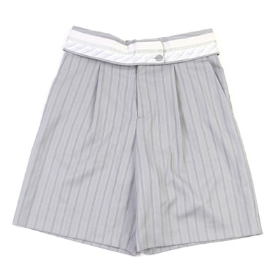 極美品 ディオール オム
ショートパンツ グレー系 ヘリンボーン柄 メンズ 46 383C132A5718