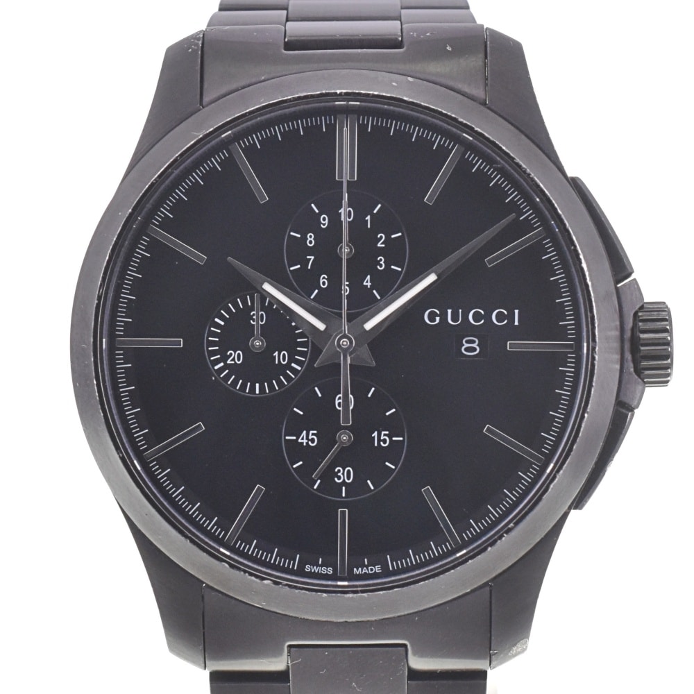 値下 グッチ GUCCI 126.2/YA126274 Gタイムレス クロノグラフ デイト クォーツ メンズ □#143024