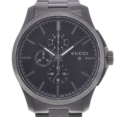 値下 グッチ GUCCI 126.2/YA126274 Gタイムレス クロノグラフ デイト クォーツ メンズ □#143024