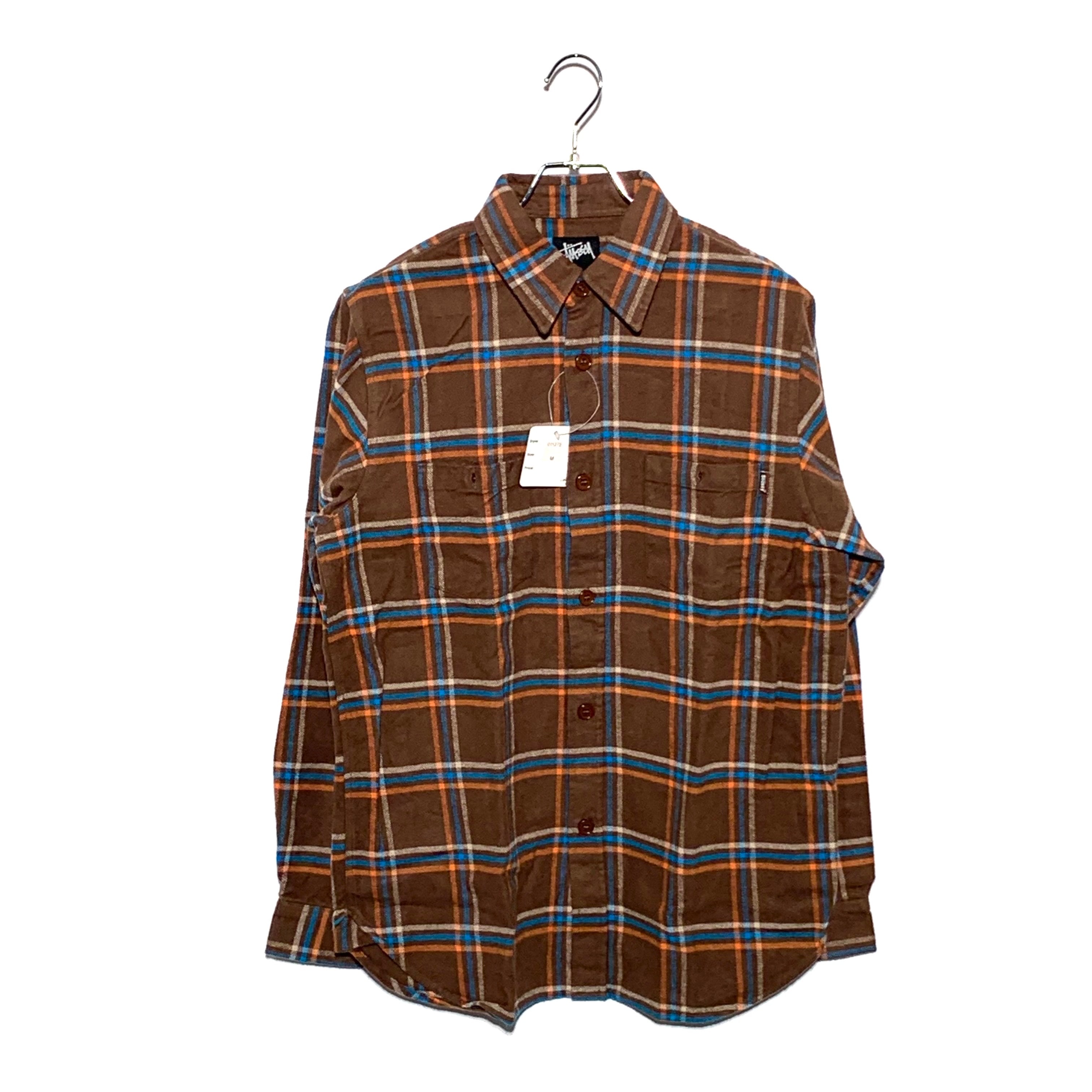 STUSSY Plaid Flannel Shirt brown