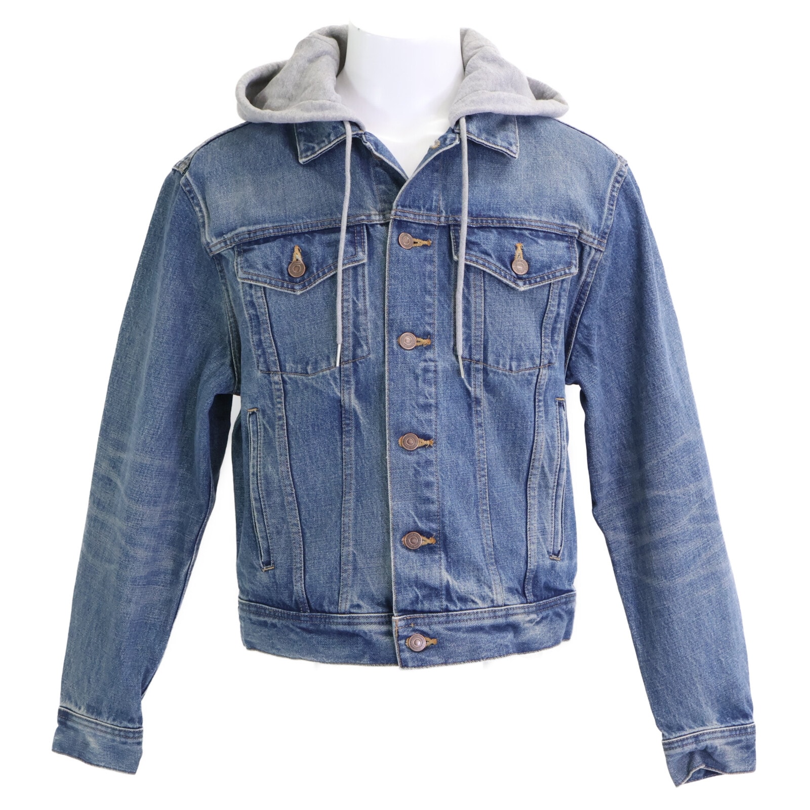 セリーヌ 【新品同様/国内正規】2Q472930F フード付き CELINEプリント入 ルーズ トラッカージャケット S