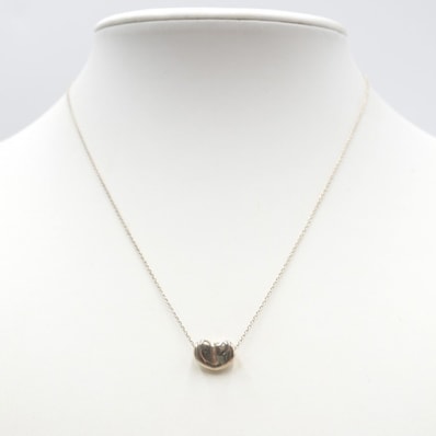 TIFFANY&Co.(ティファニー)エルサ・ペレッティ ビーン ネックレス ペンダント シルバー SV925 レディース チェーン44.5cm【中古】