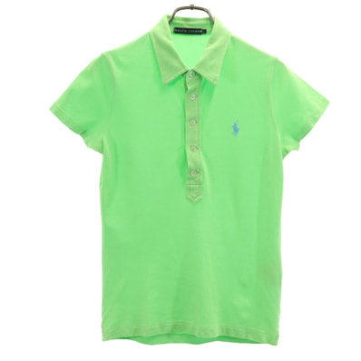 RALPH LAUREN ラルフローレン 半袖 ポロシャツ L 黄緑 鹿の子