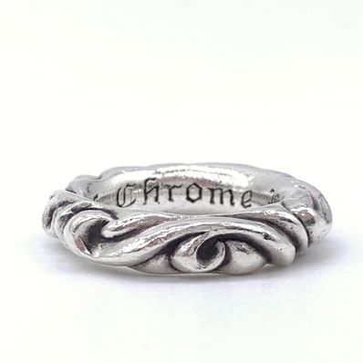 Chrome Hearts Scroll Band Ring "Silver"