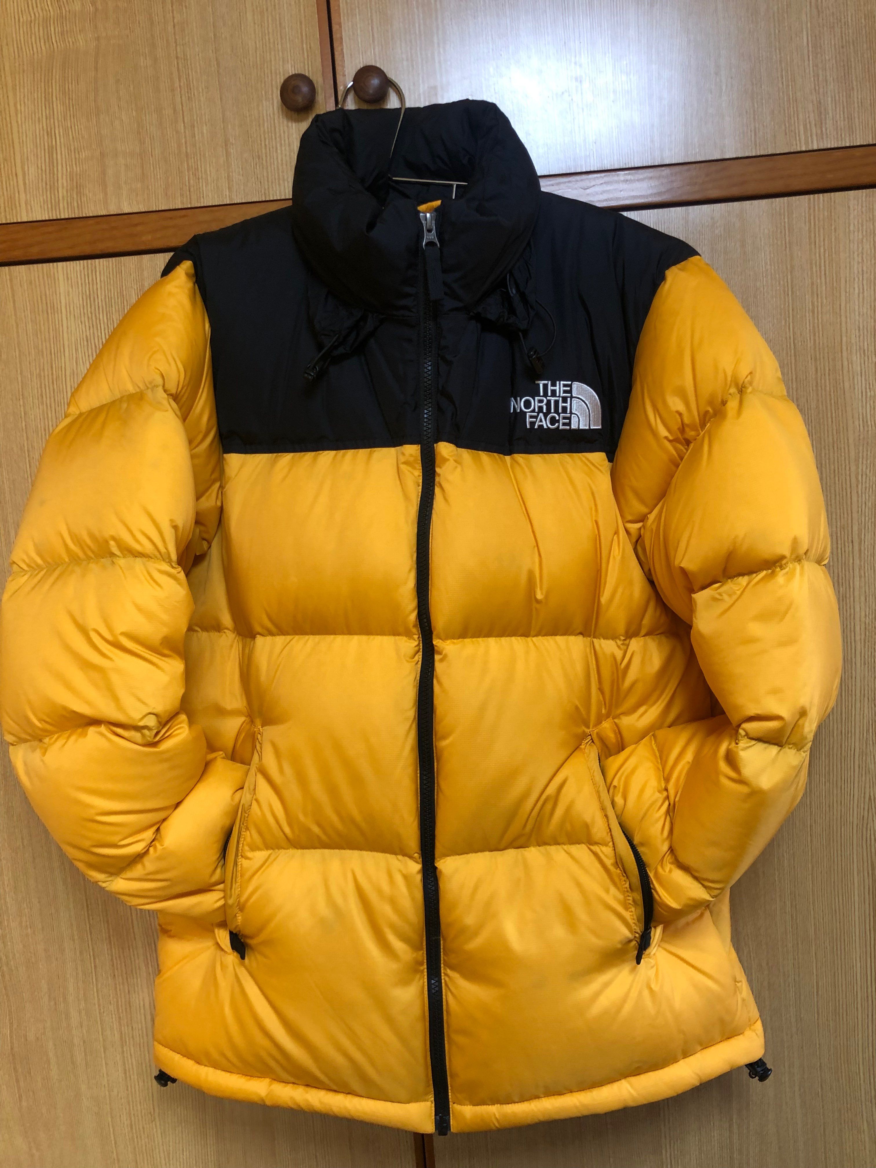 The North Face Nuptse Jacket 2021 "Black × Lightning Yellow"