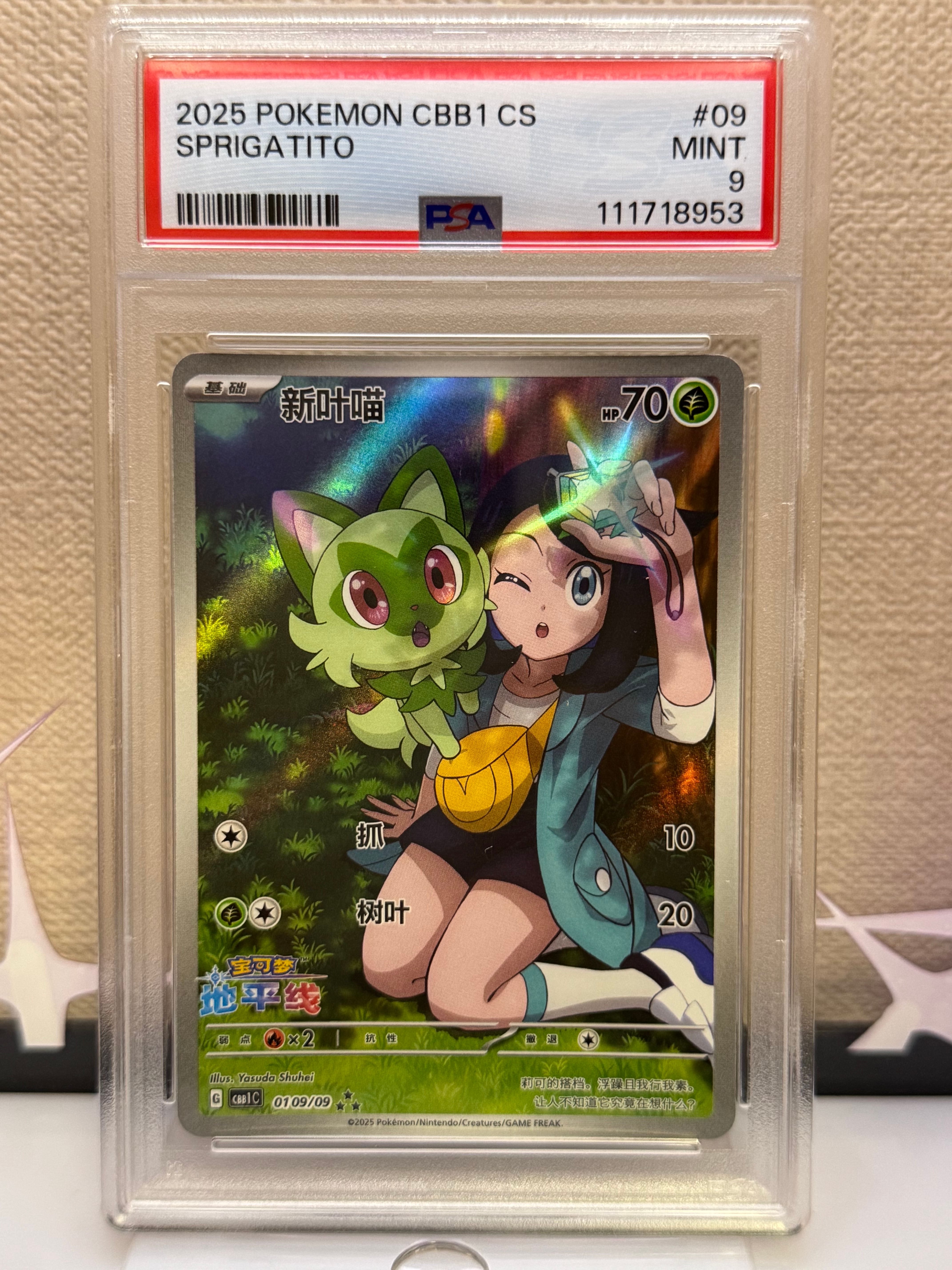 ニャオハ AR [CBB1C 01 09/09]【中国語版】(ポケモンカード ジェムパック フラッシュカード)