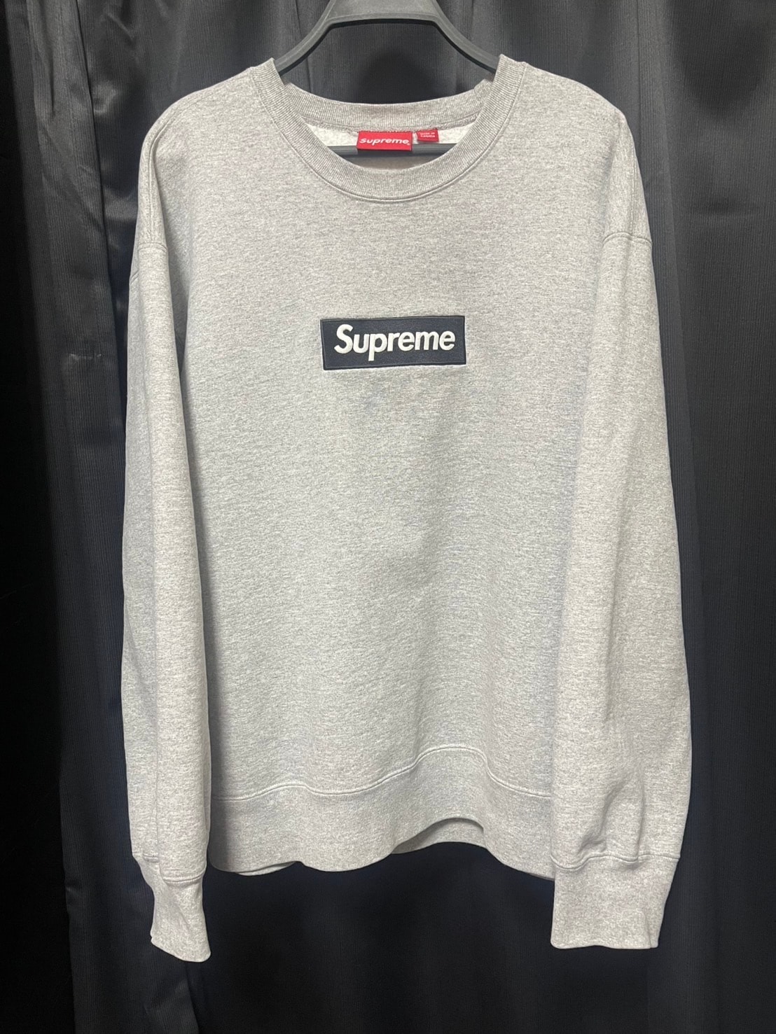 Supreme Box Logo Crewneck "Heather Grey" (22FW)