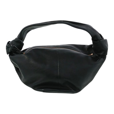 BOTTEGAVENETA ボッテガヴェネタ ダブルノット ミニ レザーハンドバッグ ハンドバッグ 629635 レザー ブラック レディース【中古】