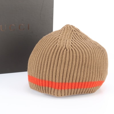 ■極美品 グッチ ビーニー ニット帽 L 帽子 ファッション