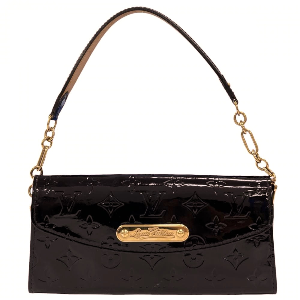 LOUIS VUITTON ルイヴィトン 長財布 ヴェルニ サンセット・ブルーバード  モノグラム M93542 パテントレザー    ブラウン 茶 レディース 約240g【中古品】