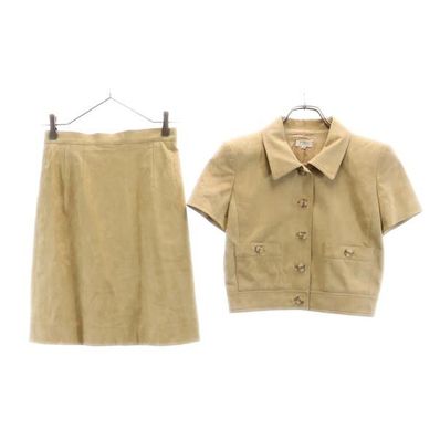 FOXEY フェイクレザー スカートスーツ 上下セットアップ