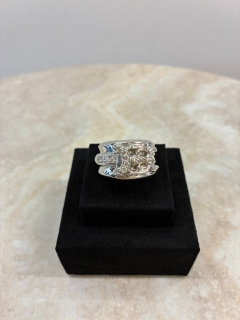 Chrome Hearts 18K Dagger Pave Diamond Ring "White Gold"