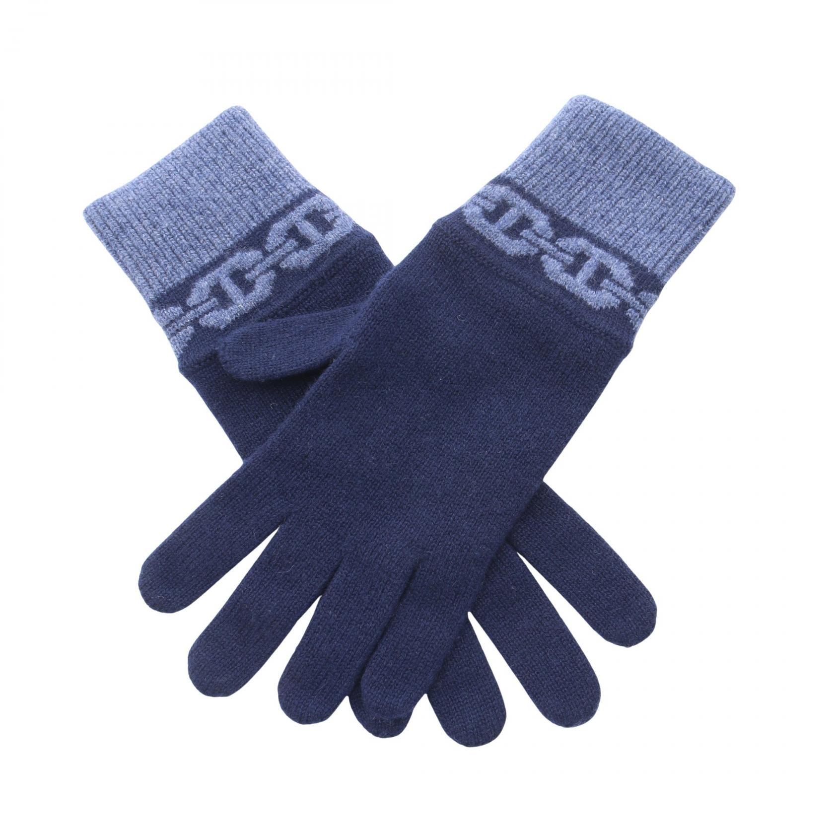 エルメス HERMES シェーヌダンクル 手袋 衣料品 カシミヤ レディース ネイビー系 / ブルー系 【中古】