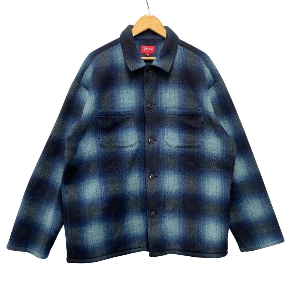 Supreme Shadow Plaid Fleece Shirt "Blue"